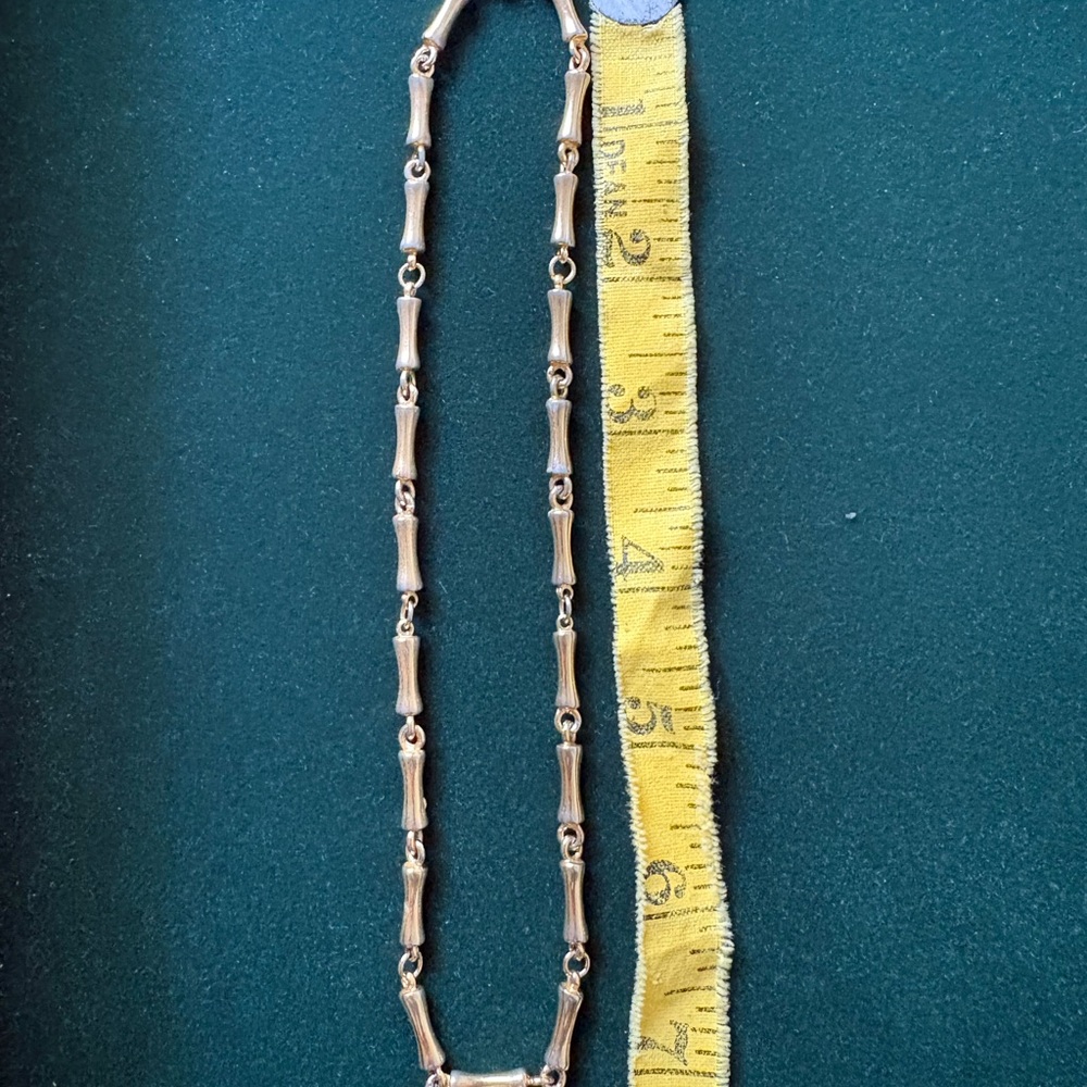 Vintage Vendome Gold-Tone Bamboo Link Necklace - Picture 3 of 4